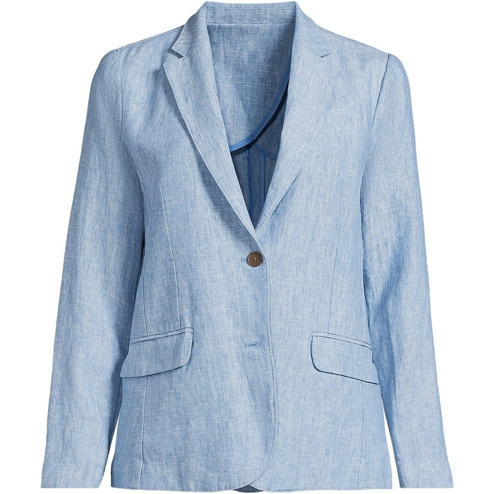 LandsEnd 2 button linen blazer
